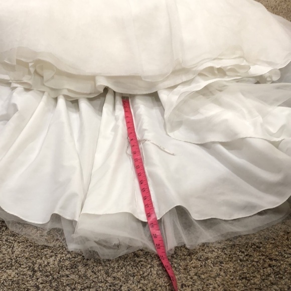 Rebecca Ingram Wedding Gown Size 8 Ivory Floral Chantilly Lace Sequin Dress - Picture 10 of 11